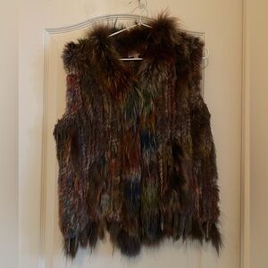 Adore Real Fur Vest Multicolor size L